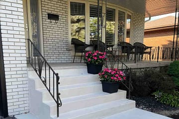 decorative concrete overlay porch and steps
